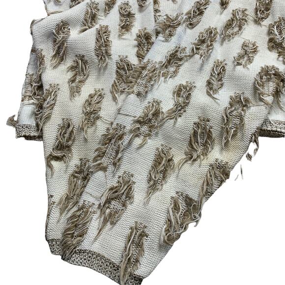 Fringe Funky Dotted Knit Sweater Large Vintage Jumper - Picture 4 of 8